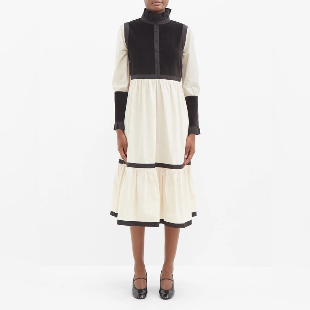 Batsheva Kavita Dress in Antique White - Medium